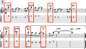 chord melody guitar fig.6