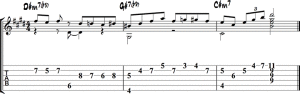 jazz-guitar-solo-arrangement-i-fall-in-love-too-easily-3-single-bass-notes