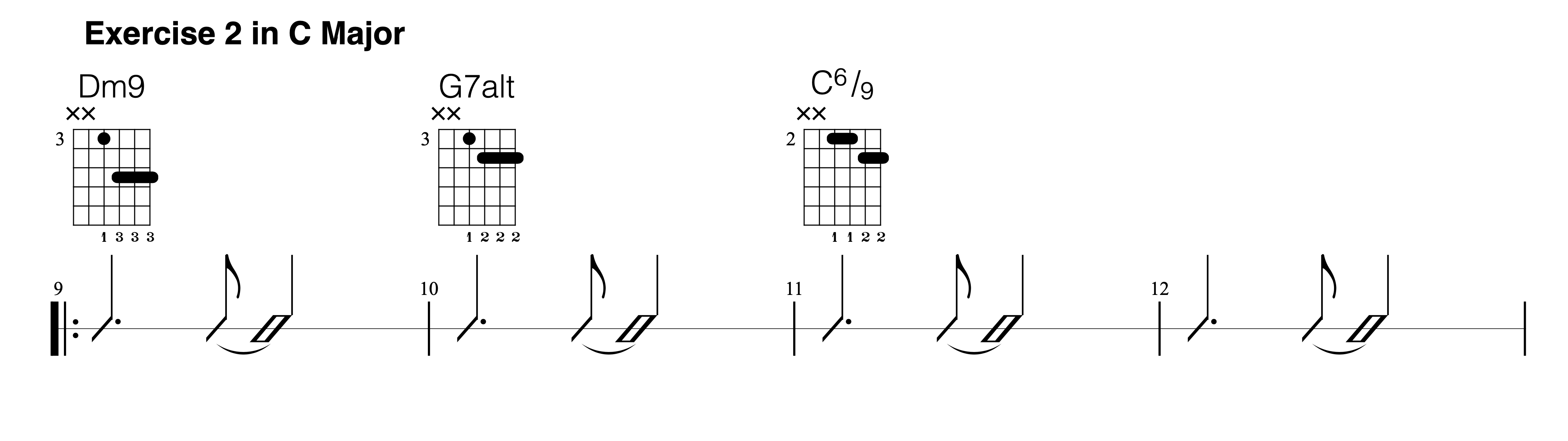 jazz chord forms exercise 2